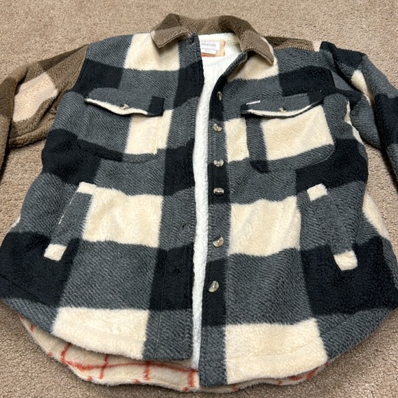 Brixton women Durham Mixed Check Polar Fleece Shirt Jacket. XS. NWOT! - Picture 5 of 8